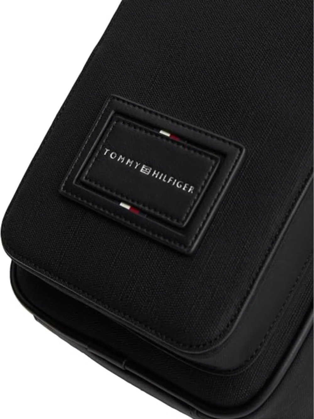 NWT Tommy Hilfiger Men's Black Foundation Crossbody Sling Bag